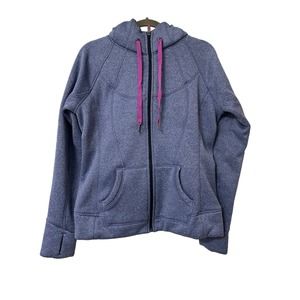 ATHLETA Jacket Cotton Fleeced Lined Running Hoodie Jacket Women's Size M